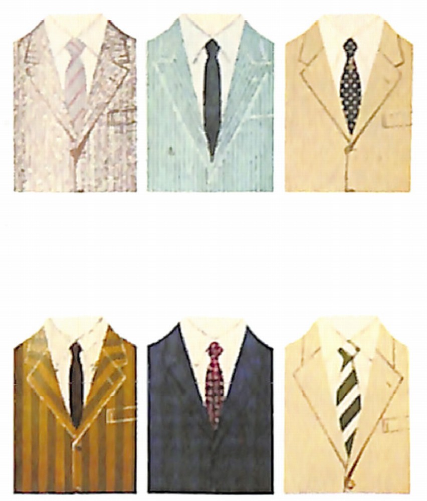 50〜60年代に流行した配色スタイル：Vゾーンのカラーコーディネート