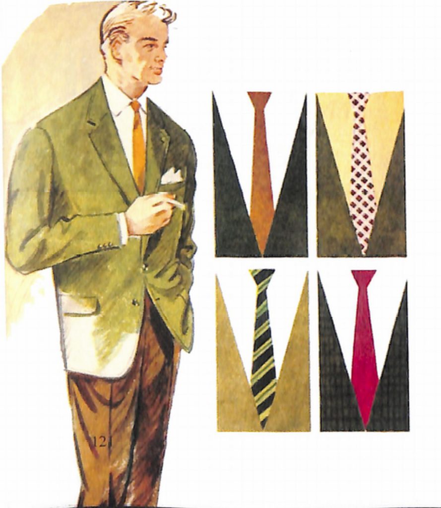 50〜60年代に着こなしスタイル：グリーン・ジャケットのVゾーン