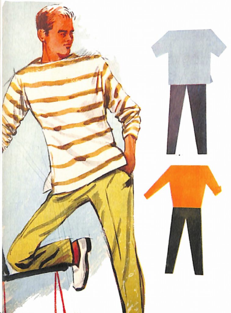 50〜60年代に流行したニット＆シャツ・スタイル：ボートネックのトレーナー