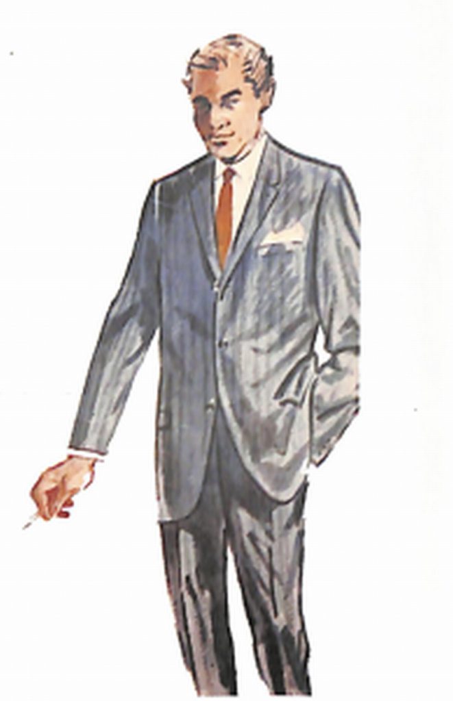 50〜60年代に流行した配色スタイル：ブルー系のカラーコーディネート