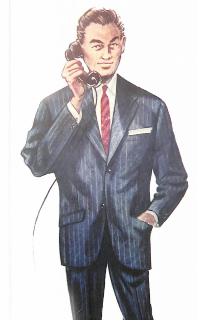 50〜60年代に流行したスーツ・スタイル：コンチネンタル・モデルのスーツ
